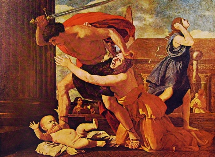 Nicolas Poussin: La strage degli innocenti, cm. 147 x 171, Musée Condé, Chantilly.